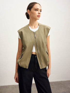 Veste zippée oversize décontractée brise
