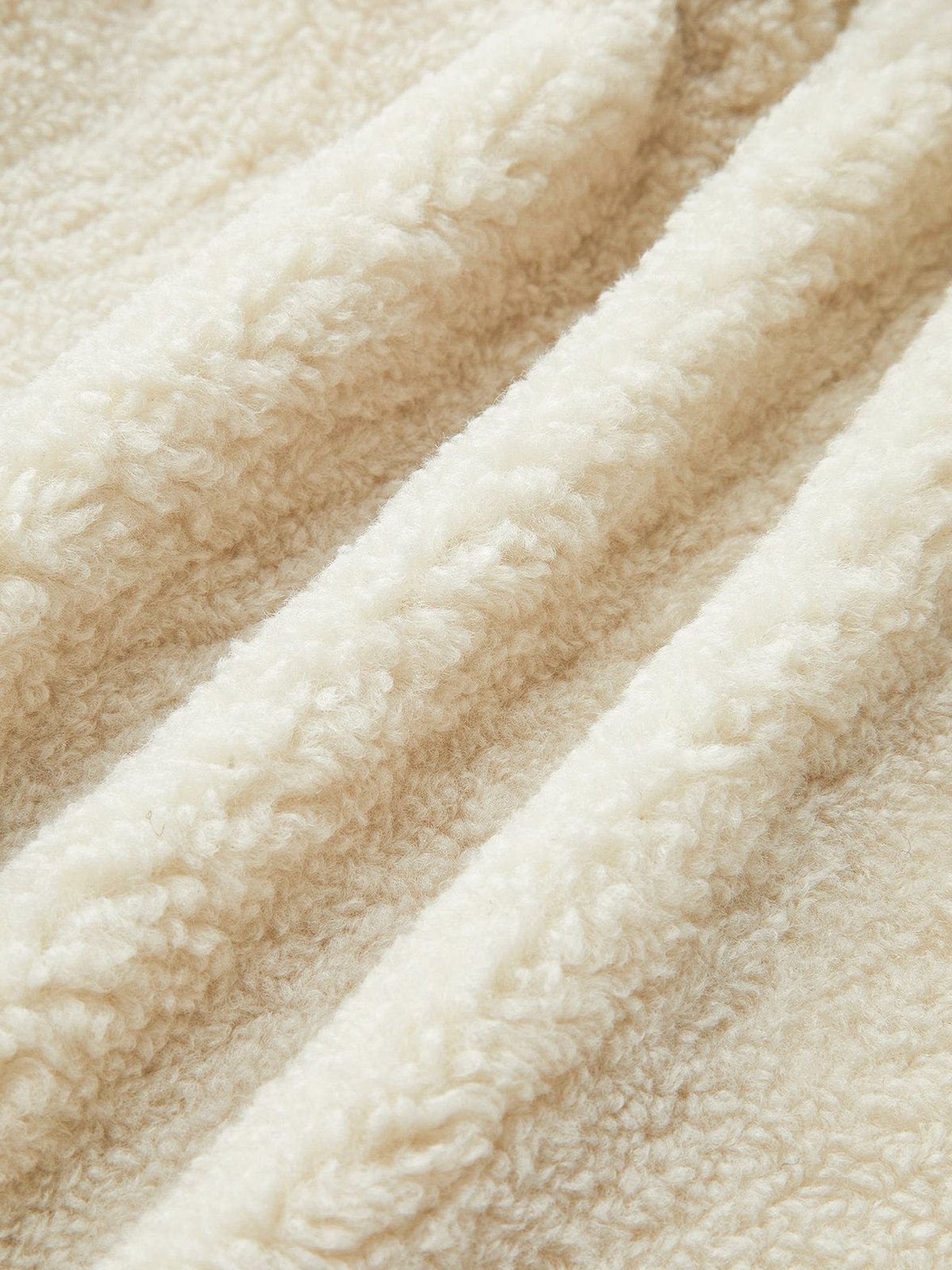 Veste sherpa douillette beige moelleux