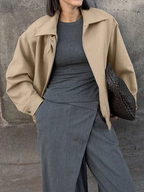 Veste zippée casual chic
