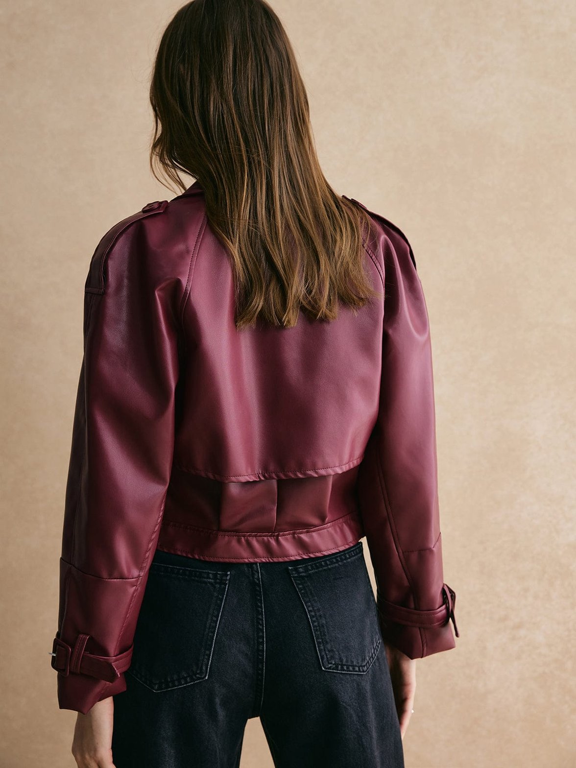 Détail ceinture veste simili cuir - Harmonie