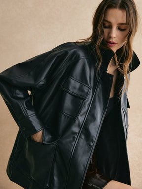 Look complet veste style cuir étoile