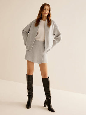 Veste tweed détail matière tendresse