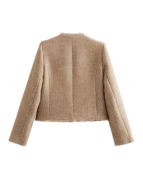Veste tweed détails luxueux rêve