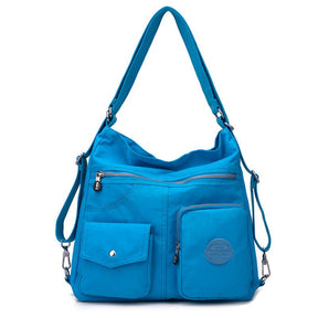 Sac bandoulière bleu ciel jolieandjuliette multipoches fonctionnel femme décontracté