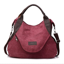 Sac à main bordeaux jolieandjuliette en toile et cuir style hobo avec bandoulière