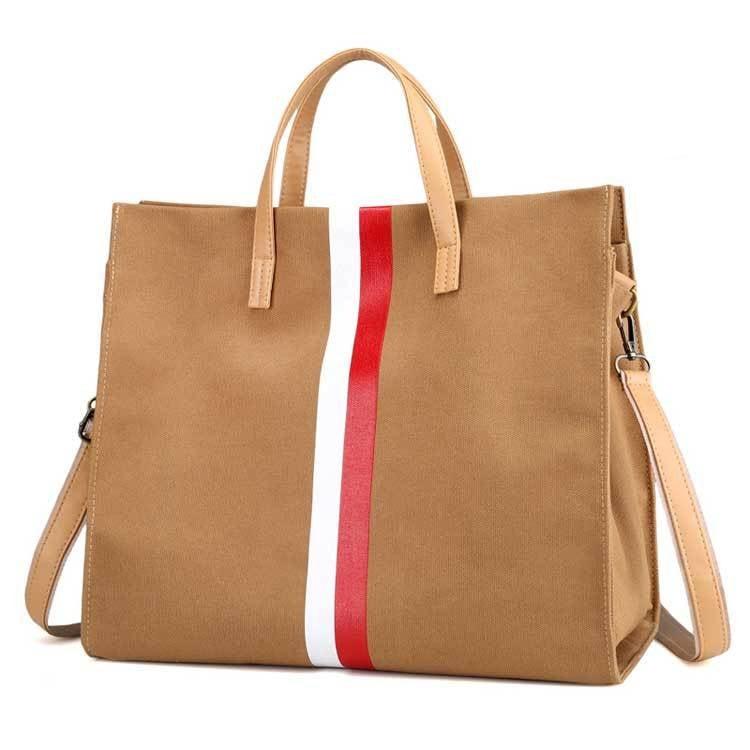 Sac bandoulière café jolieandjuliette avec bande rouge et blanche élégant