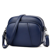 Sac bandoulière cuir bleu marine jolieandjuliette compact élégant femme