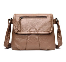 Sac bandoulière en cuir taupe jolieandjuliette compact avec fermeture éclair