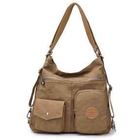 Sac bandoulière beige multipoches jolieandjuliette femme pratique décontracté