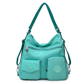 Sac bandoulière turquoise jolieandjuliette multipoches fonctionnel élégant femme