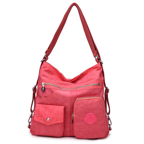 Sac bandoulière rouge jolieandjuliette multi-poches polyvalent femme pratique