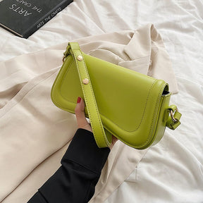 Sac bandoulière vert lime jolieandjuliette compact élégant cuir synthétique