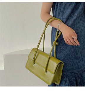 Sac bandoulière vert olive jolieandjuliette en cuir élégant pour femme