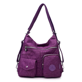 Sac bandoulière violet jolieandjuliette multi-poches fonctionnel femme élégant pratique