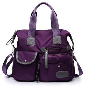 Sac à main bandoulière violet jolieandjuliette multipoches fonctionnel femme urbain