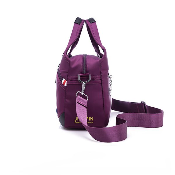 Sac bandoulière violet en nylon jolieandjuliette multifonction avec bretelle ajustable