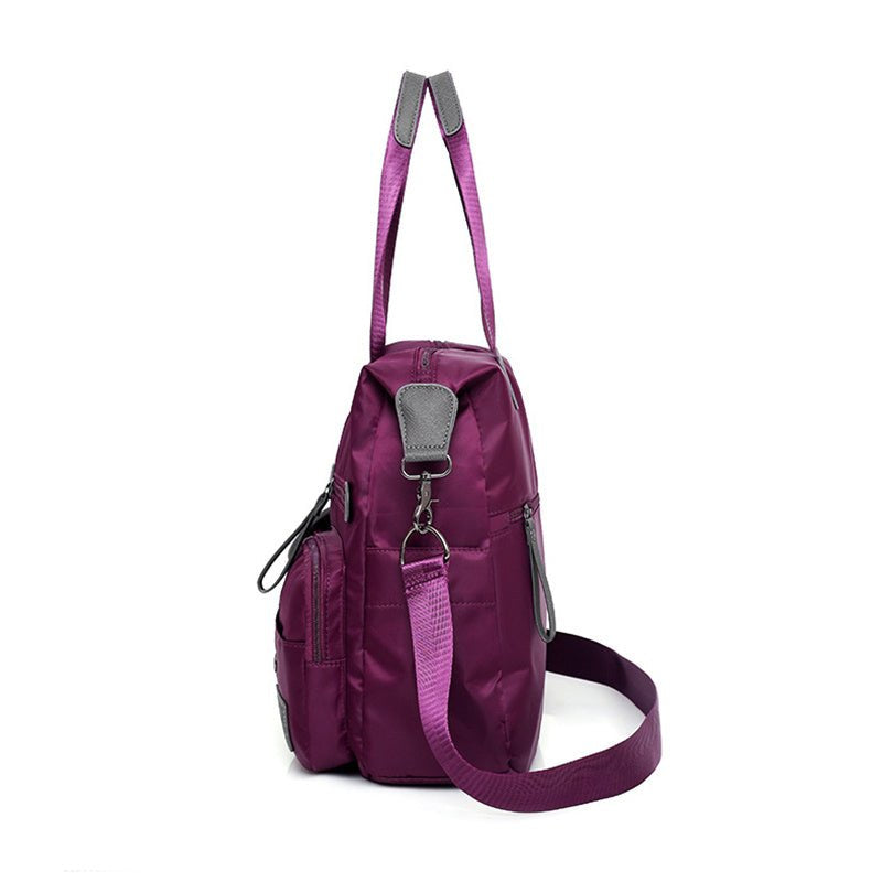 Sac bandoulière violet jolieandjuliette en polyester léger avec multiples poches