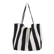 Sac cabas rayé noir et blanc jolieandjuliette grand format élégant chic