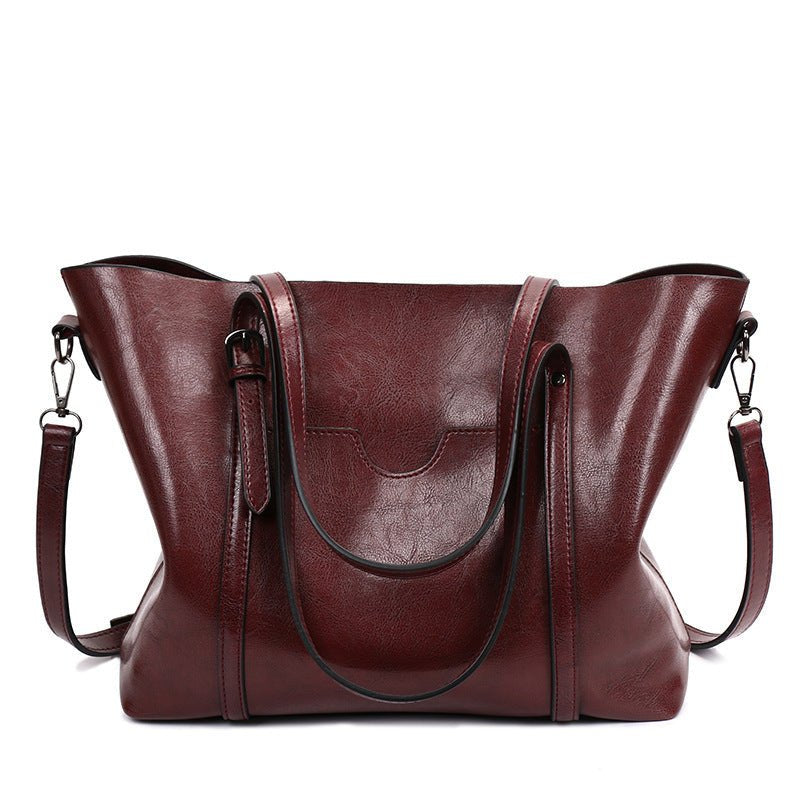 Sac tote bordeaux en cuir jolieandjuliette grand format avec bandoulière amovible