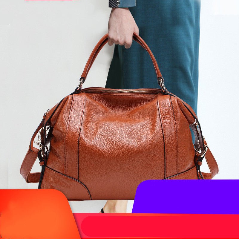 Sac à main cuir cognac jolieandjuliette anse courte bandoulière détachable élégant