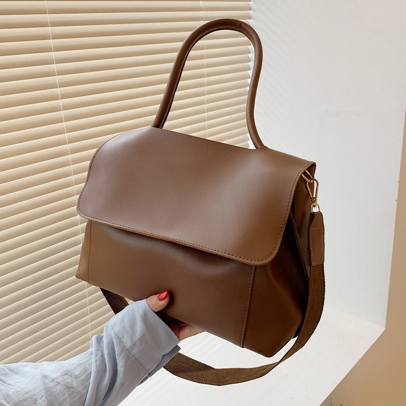 Sac à main cuir marron jolieandjuliette élégant bandoulière femme style minimaliste