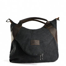 Sac fourre-tout en cuir noir et suède jolieandjuliette élégant pour femme