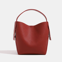 Sac à main cuir rouge brique jolieandjuliette élégant poignée unique femme