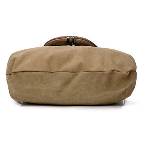Sac à dos en toile beige jolieandjuliette spacieux avec fermeture éclair robuste