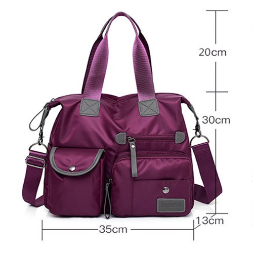 Sac fourre-tout violet jolieandjuliette multipoches spacieux avec bandoulière ajustable