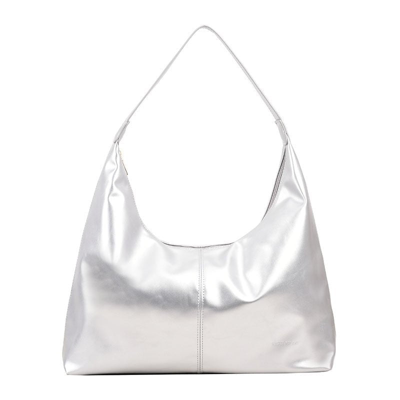 Sac hobo argenté métallique jolieandjuliette élégant spacieux tendance femme