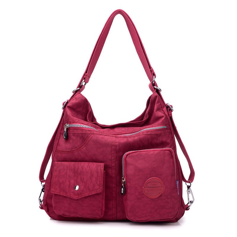 Sac hobo bordeaux jolieandjuliette multipoches polyvalent femme élégant pratique