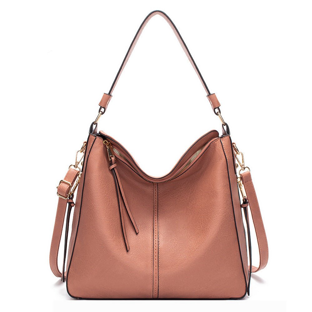 Sac hobo cuir rose poudré jolieandjuliette bandoulière ajustable élégant femme