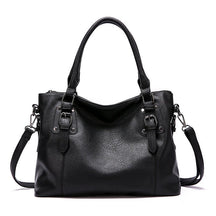 Sac à main noir élégant jolieandjuliette en cuir avec bandoulière amovible