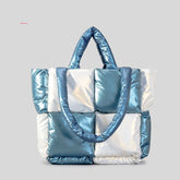 Sac matelassé bicolore bleu et blanc jolieandjuliette spacieux et tendance