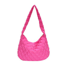 Sac matelassé rose vif jolieandjuliette bandoulière hobo style élégant femme