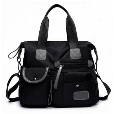 Sac à main noir multipoches jolieandjuliette avec bandoulière style urbain femme