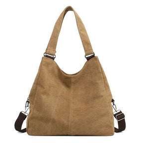 Sac hobo en toile beige jolieandjuliette bandoulière amovible style décontracté