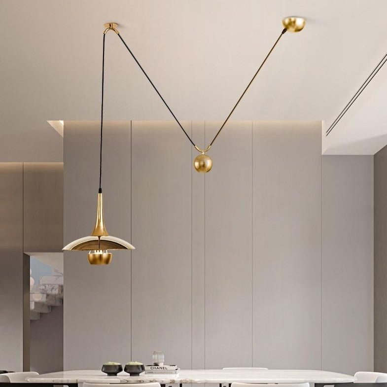 Suspension Luminaire Chromée Moderne - Élégance Minimaliste et Installation Facile