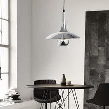 Suspension Luminaire Chromée Moderne - Élégance Minimaliste et Installation Facile