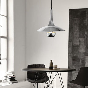 Suspension Luminaire Chromée Moderne - Élégance Minimaliste et Installation Facile
