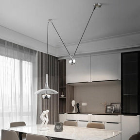 Suspension Luminaire Chromée Moderne - Élégance Minimaliste et Installation Facile