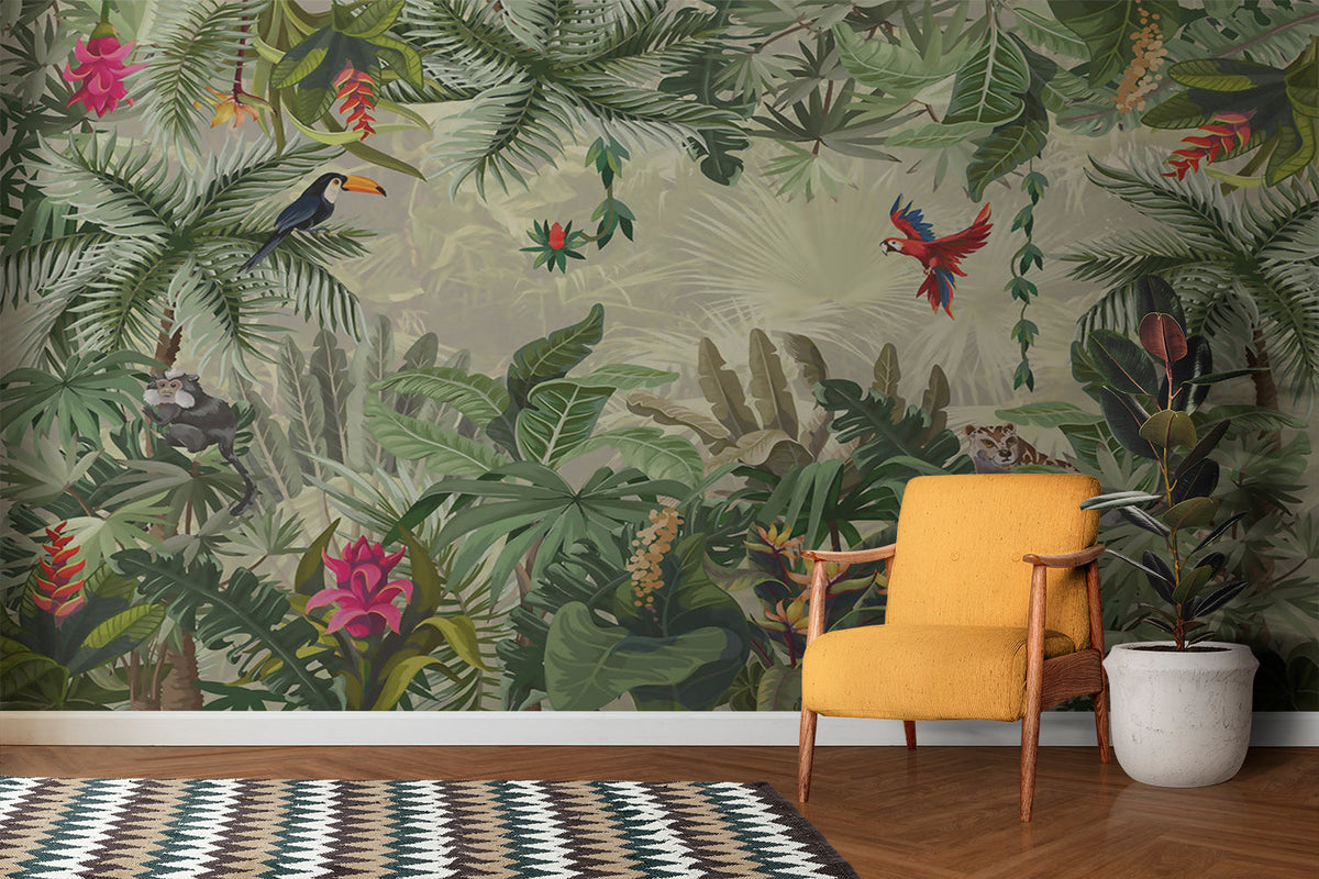 Jungle Foliage Wallpaper