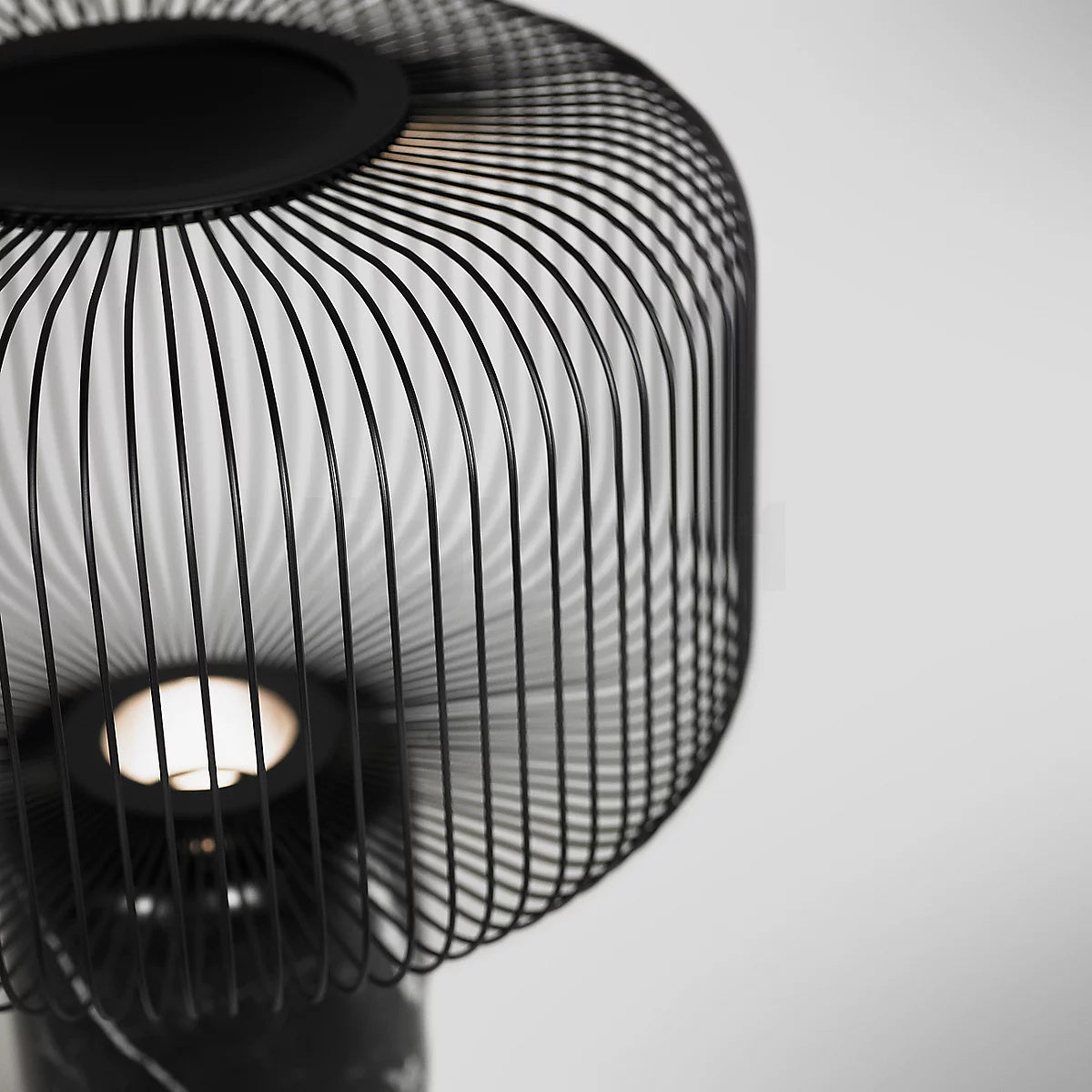 Lampe de Table Élégante - Base en Marbre et Éclairage Subtil