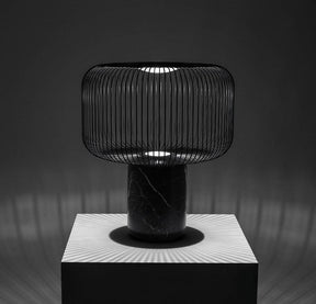 Lampe de Table Élégante - Base en Marbre et Éclairage Subtil