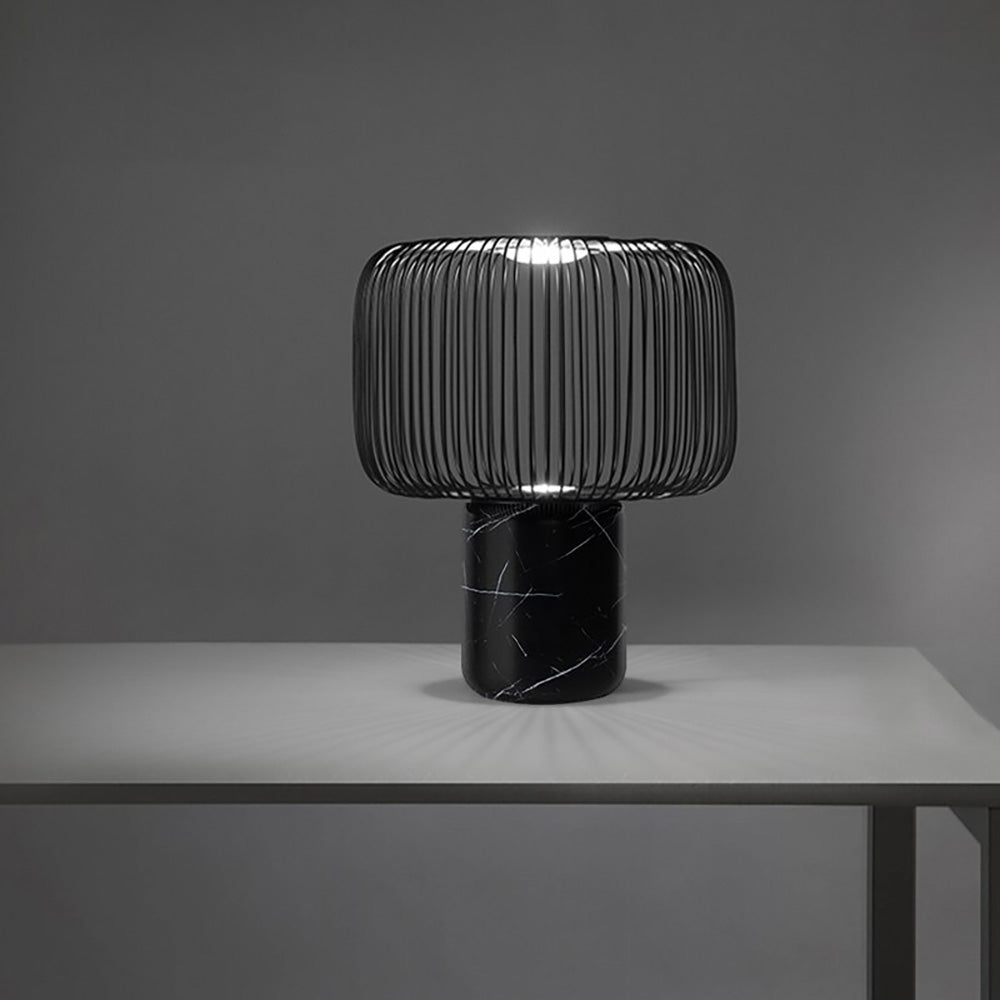 Lampe de Table Élégante - Base en Marbre et Éclairage Subtil