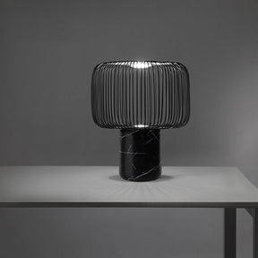 Lampe de Table Élégante - Base en Marbre et Éclairage Subtil