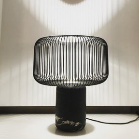 Lampe de Table Élégante - Base en Marbre et Éclairage Subtil