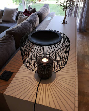 Lampe de Table Élégante - Base en Marbre et Éclairage Subtil