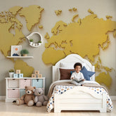 Mural Carte du Monde — Doré (TEST)