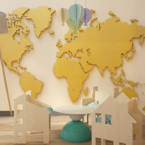 Mural Carte du Monde — Doré (TEST)